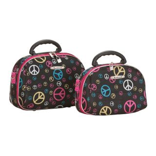 Rockland Luggage 2 Piece Matching Cosmetic Case Set   Peace   Travel Accessories