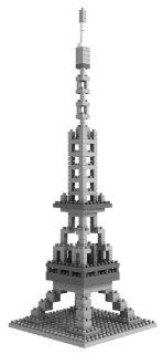 Micro Blocks, Eiffel Tower Model, Small Building Block Set, Nanoblocks Compatible, Not Lego Compatible Toys & Games