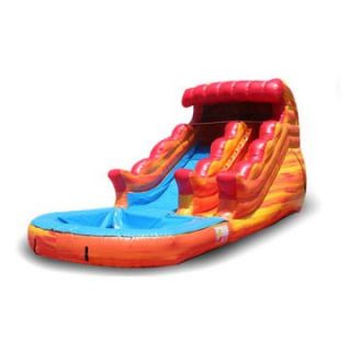 EZ Inflatables 13 ft. Fire and Ice Slide   Commercial Inflatables