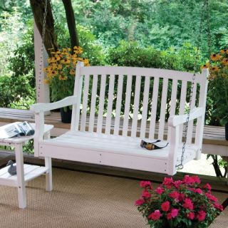 Great American Woodies 4 ft. Cottage Classic Chesapeake Porch Swing   White