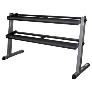 Body Solid GDR60 2 Tier Horizontal Dumbbell Rack   Weight Storage