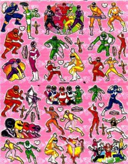 Mighty Morphin Power Rangers Fox Kids Sticker Sheet H025 ~ Blue Ranger Red Ranger Yellow Ranger Green Ranger Morphin Heroes 
