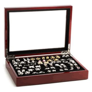Mahogany Cufflinks Collector's Case   11W x 2H in.   Mens Jewelry Boxes