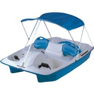 Sun Dolphin 5 Person Sun Slider Pedal Boat with Canopy  Paddleboat  Sports & Outdoors