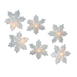 Kurt Adler White Snowflake 10 ct. Light Set   Christmas Lights
