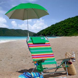 Rio Green Clamp On Beach Umbrella   Beach Umbrellas & Cabanas