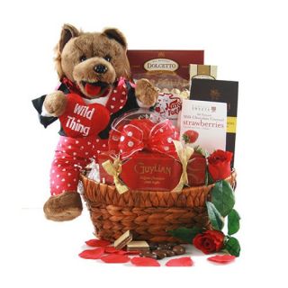 Wild Thing Valentine Gift Basket   Holiday Gift Baskets