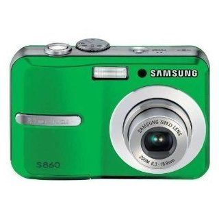 Samsung S860 Green   Digital camera   compact   8.1 Mpix   optical zoom 3 x   supported memory MMC, SD, SDHC, MMCplus  Point And Shoot Digital Cameras  Camera & Photo