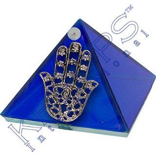 2 inch Glass Pyramid Box Fatima Hand Cobalt  Other Products  