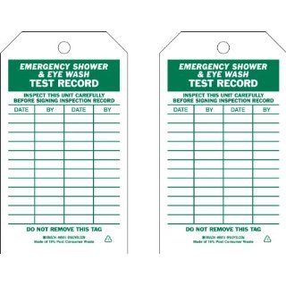Brady 86508 7" Height x 4" Width, Heavy Duty Polyester (B 837), Green on White Inspection & Material Control Tags (10 Tags) Industrial Lockout Tagout Tags