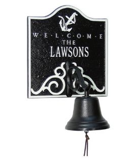 Whitehall Anchor Bell Welcome 1 line Plaque   Address Plaques