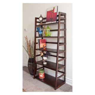 Simpli Home AXSS008KD Acadian Ladder Shelf   Bookcases