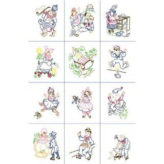 Baby Stamped Quilt Blocks (Nursery Rhymes)   Package of 12