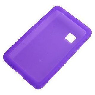 Silicone Skin Cover for LG 840G, Purple Cell Phones & Accessories