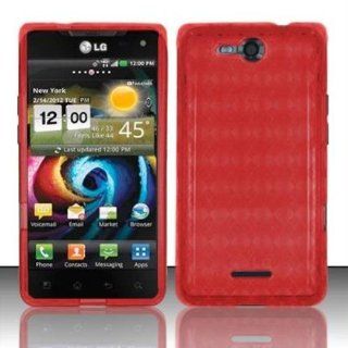 Red TPU for LG LG Lucid 4G VS840 Cell Phones & Accessories