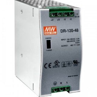 PLANET PWR 120 48 / 120W 48V DC Single Output Industrial DIN Rail Power Supply ( 10 ~ 60 degrees C) Computers & Accessories