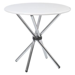 Euro Style Tilly Round ABS Plastic & Chrome Dining Table   Dining Tables