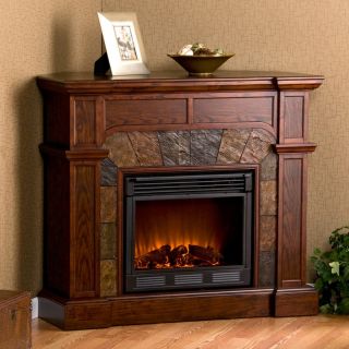 Southern Enterprises Cartwright Espresso Convertible Electric Fireplace   TV Stands