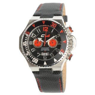 Carbon 14 Men's E1.1 Earth Chronograph Black and Red Dial Watch Carbon 14 Watches