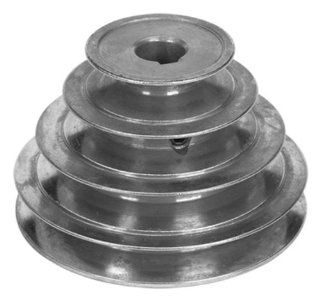 5" Diameter   4 Step Pulley 1/2"   5/8" Fixed Bore   Die Cast by Congress    