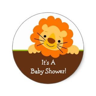 Cute Lion Baby Shower Sticker Toys & Games