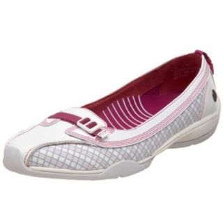 Timberland Women's Brant Point Ballerina, White/Fuchsia, 8.5 M US Shoes