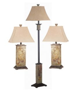 Kenroy Home 31207 Bennington 3 Pack Lamp Set (2 Table Lamps/1 Floor Lamp)   Table Lamps