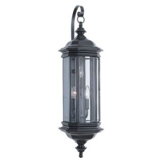 Sea Gull Hill Gate Outdoor Hanging Wall Lantern   32.25H in. Black   Outdoor Wall Lights