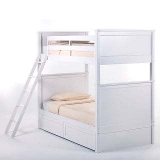 Schoolhouse Casey Twin over Twin Bunk Bed   White   Trundle Beds