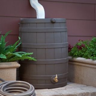 Good Ideas Rain Wizard Resin 40 Gallon Flat Back Rain Barrel   Rain Barrels
