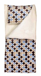 Thro Ltd. Big Dot Collection Microluxe 60 by 65 Sleeping Bag with Attached Pillow, Blue Brown   Slumber Bags