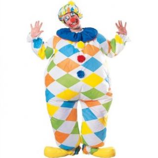 Adult Inflatable Clown Costume, Mens Standard (Fits up to 44 Jacket Size) Clown Jumpsuit Clothing