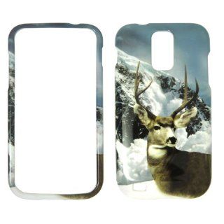 Samsung Galaxy S II HERCULES T989   T Mobile Deer Snow and Mountain Sceen Plastic Case, SnapOn, Protector, Cover Cell Phones & Accessories