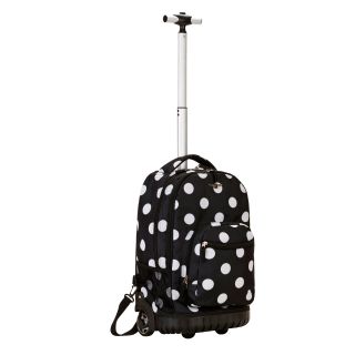 Rockland Luggage 19 in. Rolling Backpack   Black Dot   Backpacks