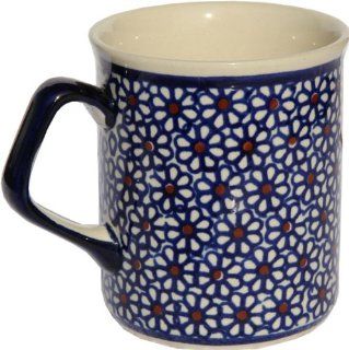 Polish Pottery Mug 8.5 Oz. From Zaklady Ceramiczne Boleslawiec #872 120 Classic Pattern, Capacity 8.5 Oz. Kitchen & Dining