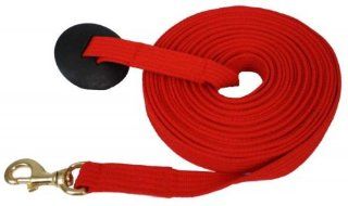 Horse Lunge Line 25' flat cotton web with brass snap (Black) 