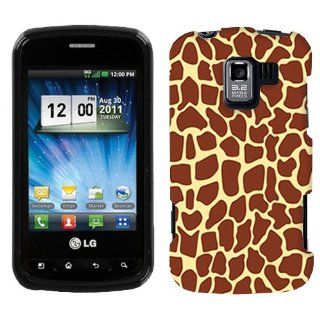 LG Enlighten Giraffe Print Hard Case Phone Cover Cell Phones & Accessories