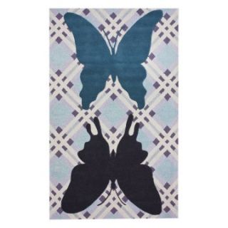 nuLOOM Butterfly Patchwork ROIC06A 508 Area Rug   Blue   Area Rugs
