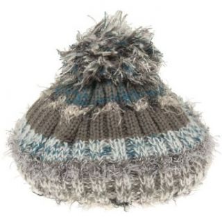 Christys' Knitted Fuzzy Ball Beret Beanie [CCS852 GREY] Clothing