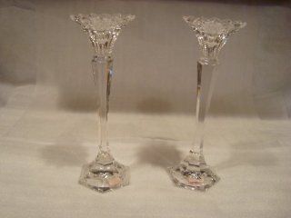 Mikasa Excelsior Crystal Candle Holders Kitchen & Dining