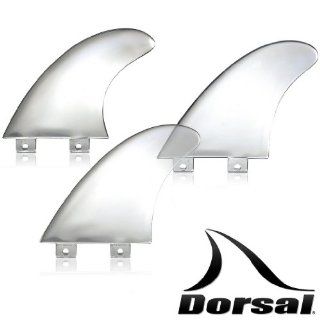 DORSAL  Surfboard Fins   Thruster Surf Fin Set (FCS Medium G5 M5 Style) Clear  Sports & Outdoors