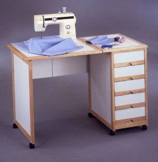 White and Natural Sewing Table   Homestyles 5923 93 Kitchen & Dining