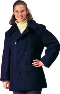 Navy Blue Womens US Navy Type Wool Peacoat (48 (X Large)) Clothing