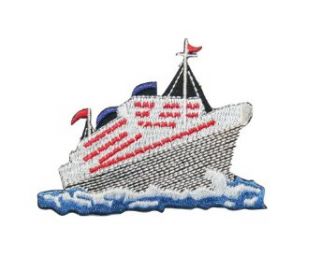ID #1855Z Cruise Ship Nautical Travel Embroidered Iron On Applique Patch