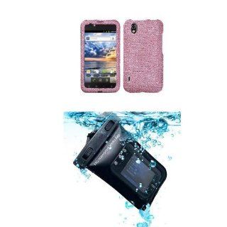 LG LS855 (Marquee) Pink Full Diamond Bling Phone Case Protector Cover(Full Diamond Bling 2.0) (free ESD Shield Bag) Cell Phones & Accessories