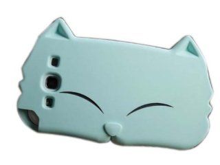 New Cute Cartoon Cat Silicone Protective Case Cover for Samsung Galaxy S3 i9300 Cell Phones & Accessories