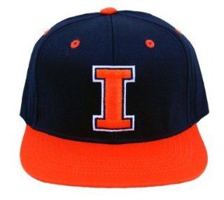University of Illinois Snapback Adjustable Black Orange Hat Cap  Sports Fan Baseball Caps  Sports & Outdoors