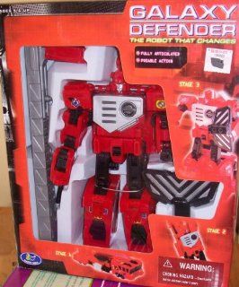 GALAXY DEFENDER THE ROBOT THAT CHANGES "RED" Toys & Games