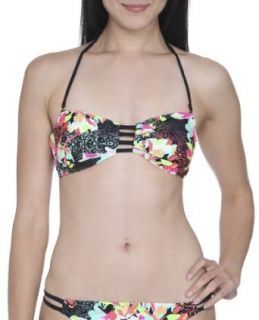 Wet Seal Women's Tropical Print Bikini Top M Multi Colored Fashion Bikini Tops