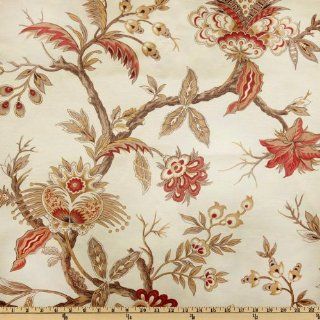 58'' Wide Richloom Antique Satin Brizio Floral Fawn Fabric By The Yard